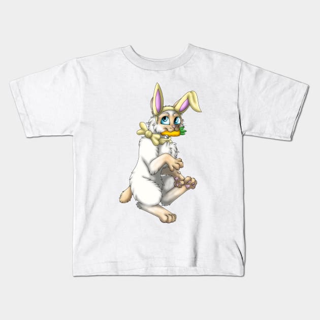 Bobtail BunnyCat: Red Point (Yellow) Kids T-Shirt by spyroid101